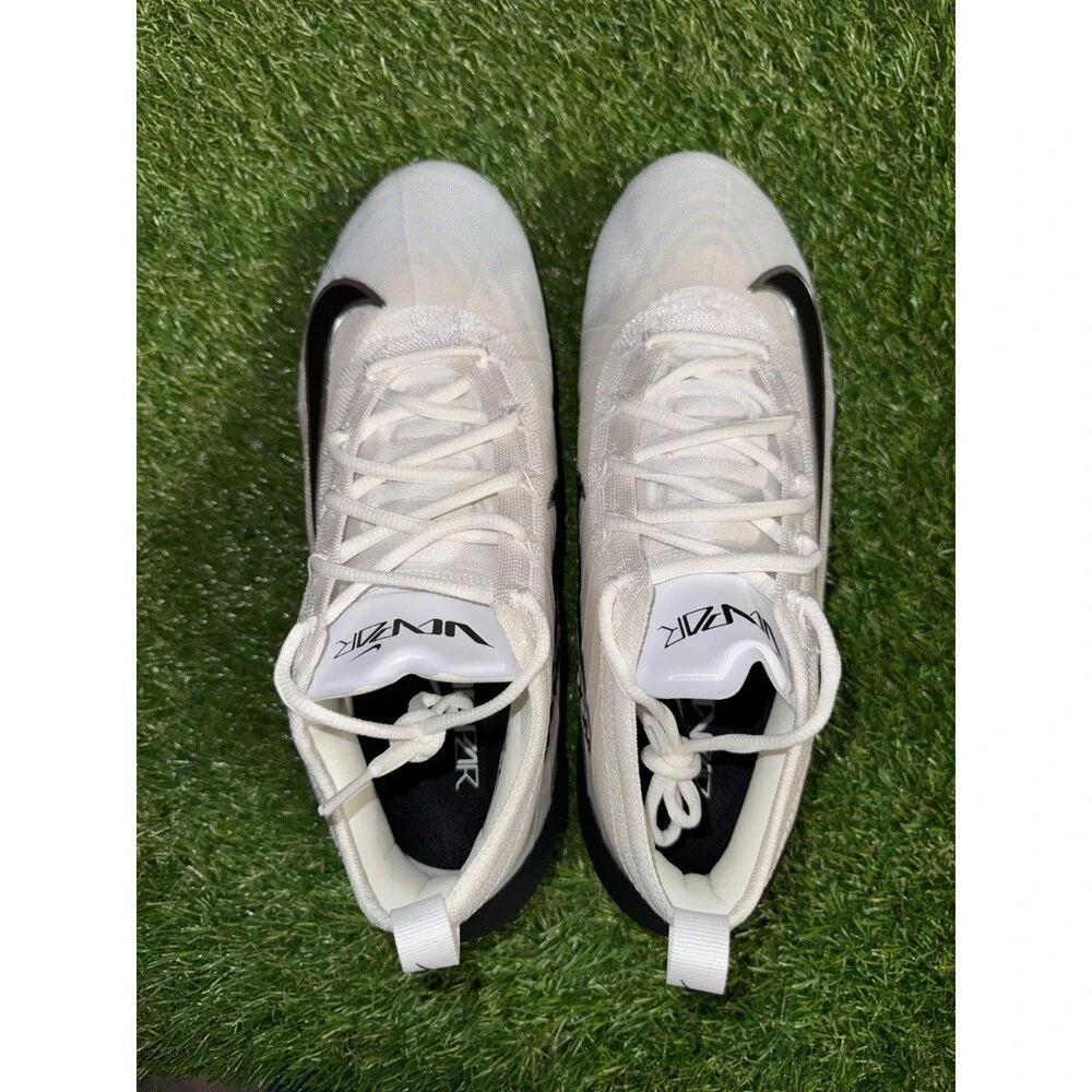 Mens 11 Wide Nike Zoom Air Vapor Elite PE Football Cleats White Black HV2724-100